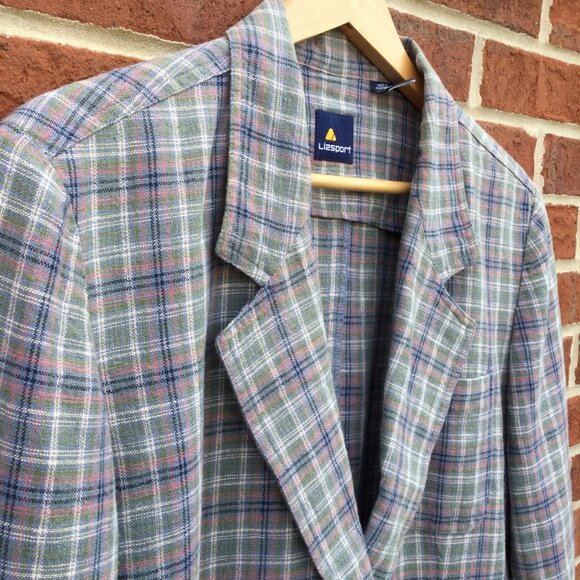 Plaid Blazer in Blue and Gray - Picture 3 of 16